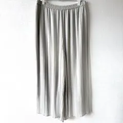 UNIQLO シフォンプリーツスカートパンツ XL ナチュラル