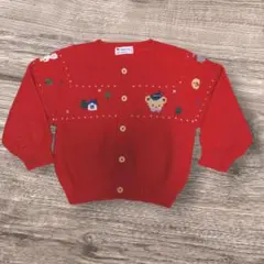 ファミリア　旧タグ　ファミちゃん　ベスト　赤　80 ファミリア ☆ 襟刺繍 ファミちゃん ブラウス 80cm 旧タグ - メルカリ