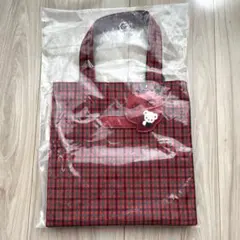 familia ファミリア トートバッグ チェック 赤 小 - メルカリ