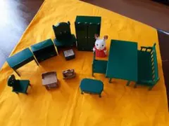シルバニアファミリー 緑の家具セット