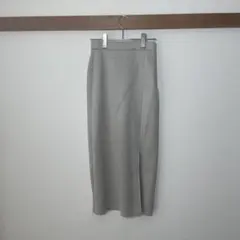 グレー スリット入り ロングスカート Mサイズ