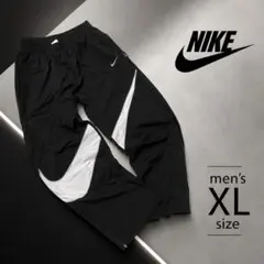 NIKE スウッシュ ウーブンパンツ XL 黒白のサムネイル