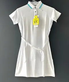 新品 アディダス adizero ポロシャツワンピース ゴルフウェア 白 S