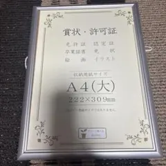 額縁　フォトフレーム　A4 サイズ　大きめ