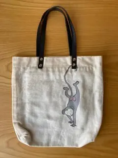 【匿名配送】ミニトートバッグ　猿柄　ハンドメイド