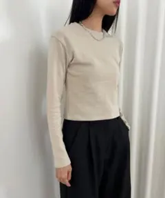 Didot.showroom カットソー ベージュ