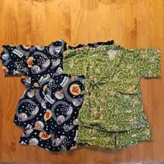 甚平上下セット アンパンマン　犬柄