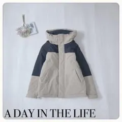 ♢【はっ水】ア・デイ・イン・ザ・ライフ 中綿フーデッドブルゾン ベージュ M
