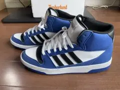 adidas ハイカットスニーカー 青/白/黒 アオのハコ（猪股大喜）コラボ