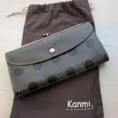 Kanmi. ドット柄 がま口長財布 カーキのサムネイル