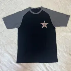 美品BURBERRY BLACK LABEL スタープリント Tシャツ
