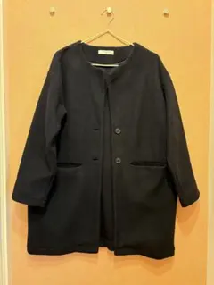 Samantha Mos2 紺色　ノーカラージャケット