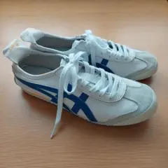 24.5 Onitsuka Tiger ホワイト/ブルー スニーカー