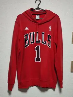 テ*イ様 adidas BULLS パーカー 番号1 レッド
