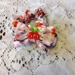 猫用首輪 ピンクチェックミニーマウスリボン