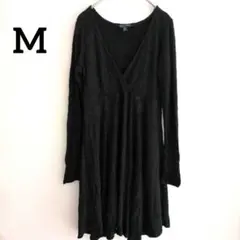 アメリカンイーグル Soft & Sexy 【M】 長袖 リブワンピース 黒のサムネイル