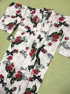 新品未使用タグ付き♡♡令和風♡バタフライ浴衣♡蝶々浴衣♡ピンク