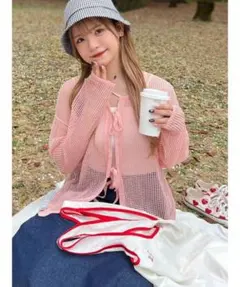 Green Parks SET2点 透かしカーデ＋キャミソール