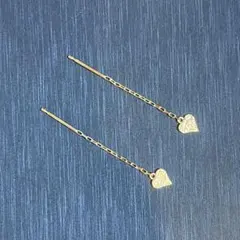 Nojess K10金イエローゴールド ハート アメリカンピアス　両耳用のサムネイル