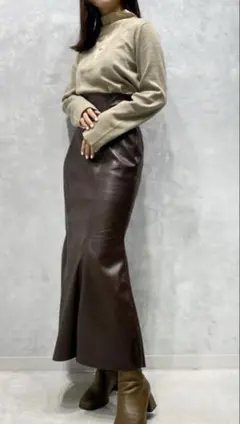 COCODEAL レザーマーメイドスカート