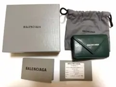 BALENCIAGA 三つ折り財布 ペーパーミニウォレット グリーンのサムネイル