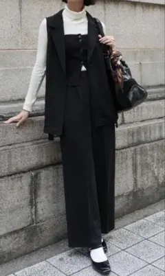 タグ付き Nissen ニッセン ジレ きれいめ オフィス ベスト ロングジレ