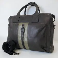 良品　ディーゼル　大容量　2way ブリーフケース　ショルダーバッグ　レザー