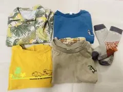 100cm 男の子 夏服 まとめ売り 恐竜Tシャツ 靴下 5点セットのサムネイル
