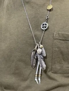 上金イーグルクロー　上金フェザー　2連ネックレス　ホイールチェーン　キムタク　神のサムネイル