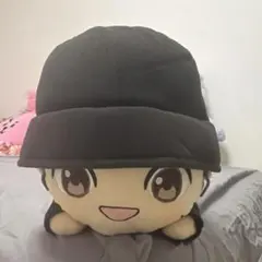 TinyTAN ぬいぐるみ 寝そべり 黒帽子　JUNGKOOK ジョングクのサムネイル
