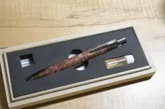 【本店限定】野原工芸　スタンダードボールペン　スタビ楓瘤(薄紅) 斑紋孔雀金具のサムネイル