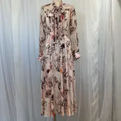 コムデギャルソンガール ワンピース 馬具柄 花柄 ロング S リボン 日本製 コムデギャルソンガール ワンピース 馬具柄 花柄 ロング S リボン 日本