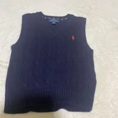 Polo Ralph Lauren ネイビー ケーブルニットベスト 3/3T