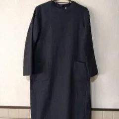 ダークグレー 長袖ワンピース M