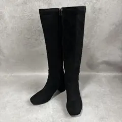 ✨極美品✨VIVIAN ビビアン ブラックスエード ロングブーツ スクエアトゥー