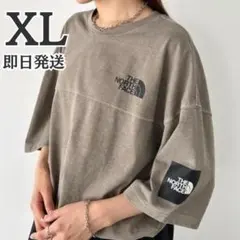 ノースフェイス　Tシャツ　S ベージュブラウン　新品　M　オーバーサイズ　韓国 韓国限定 ノースフェイス Tシャツ S ベージュブラウン 新品 オーバー