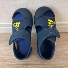 adidas ネイビー/イエロー サンダル 15cm