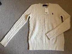 Polo Ralph Lauren アイボリー ケーブルニット XS