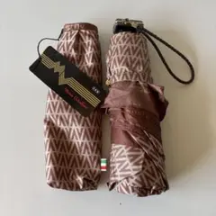 MARIO VALENTINO 折りたたみ傘 総柄 ブラウン系 タグ付きのサムネイル