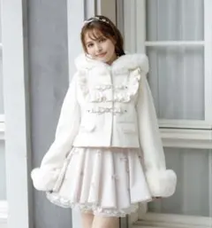 リズリサ コート ショートコート ホワイト リズリサコート ホワイト LIZLISA ショートコート ホワイト