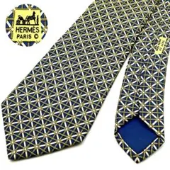 【美品】HERMES エルメス ネクタイ 極上シルク100% メンズ総柄