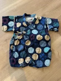 ベビー 甚平 ロンパース 水玉模様 80サイズ