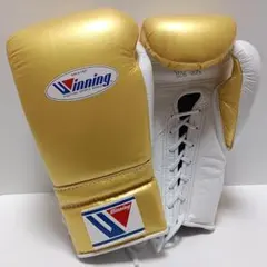 Winning ウイニング ボクシンググローブ 12oz 金白 別注品のサムネイル