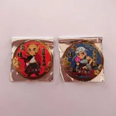 鬼滅の刃 ニジゲンノモリ キラメタ缶バッジ 煉獄杏寿郎 宇髄天元