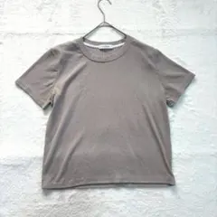 半袖ニット◆トップス/ クルーネック くすみカラー シンプル 無地 ストレッチ性