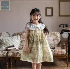 Cottoli ノースリーブ花柄ワンピース　95センチ