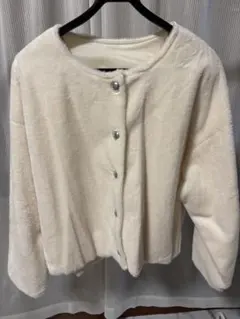 アイボリー フリースジャケット M