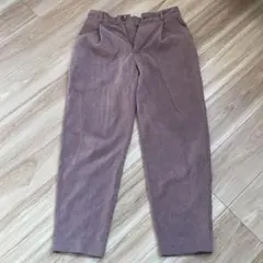 ブラウン ワイドパンツ ウエストゴム付き