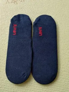 【２足での販売】Levi's ネイビーソックス 約23cm アーチサポート付きのサムネイル