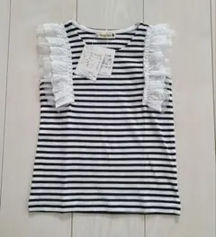 ☆新品☆　ブランシェス　Tシャツ　袖フリル　ボーダー　ノースリーブ　110